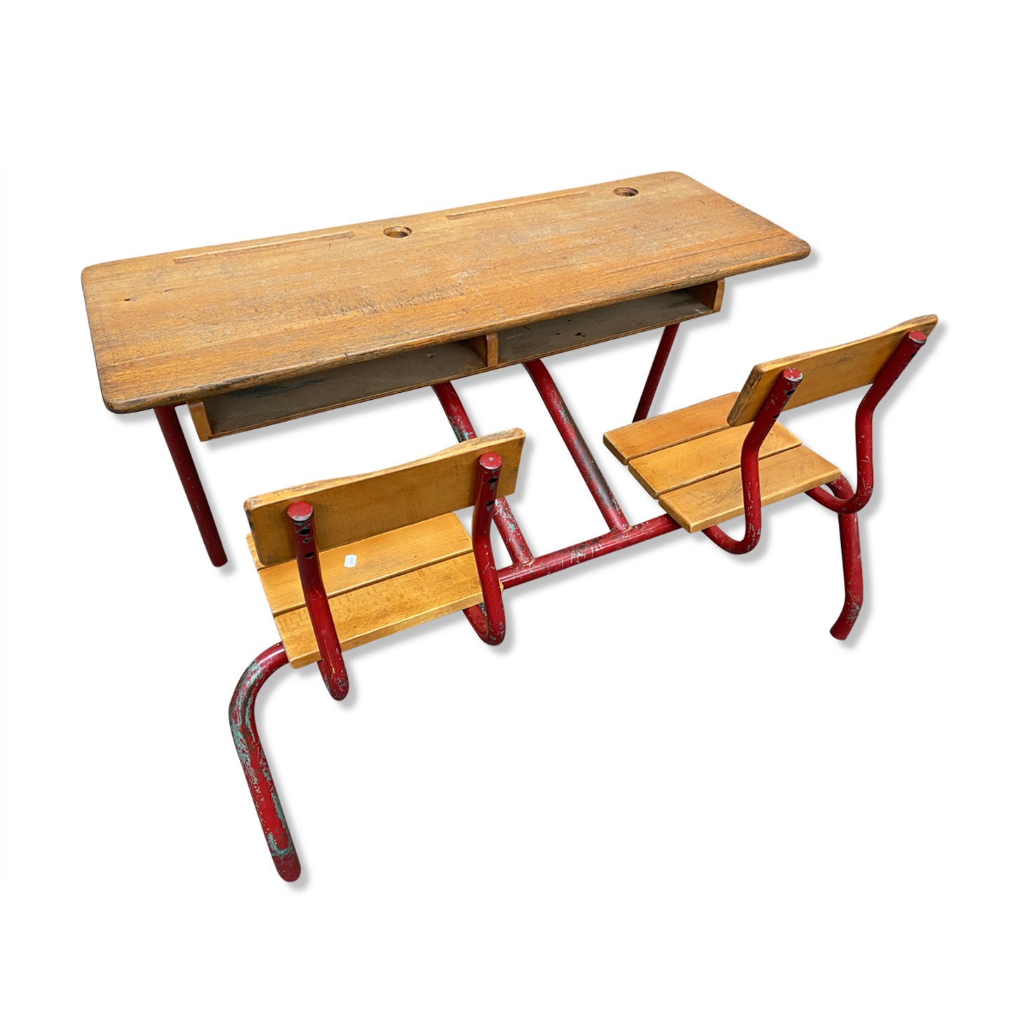 desk School desk vintage bench