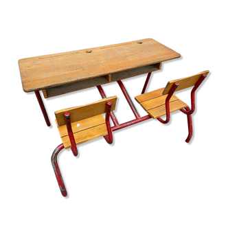 desk School desk vintage bench