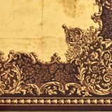 Coffee table in gilded brass