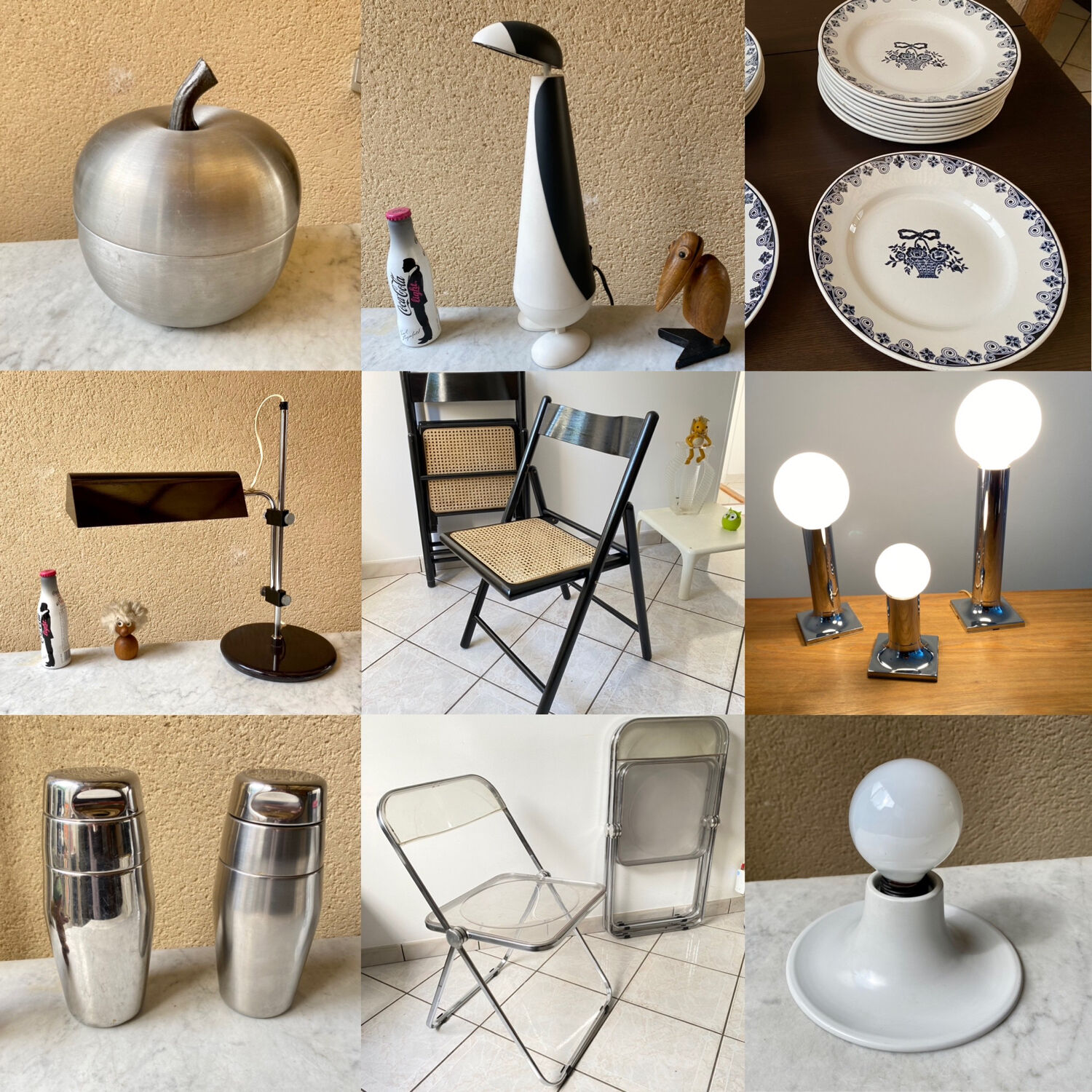 Design wall or ceiling lamp Space age Italy vintage 70