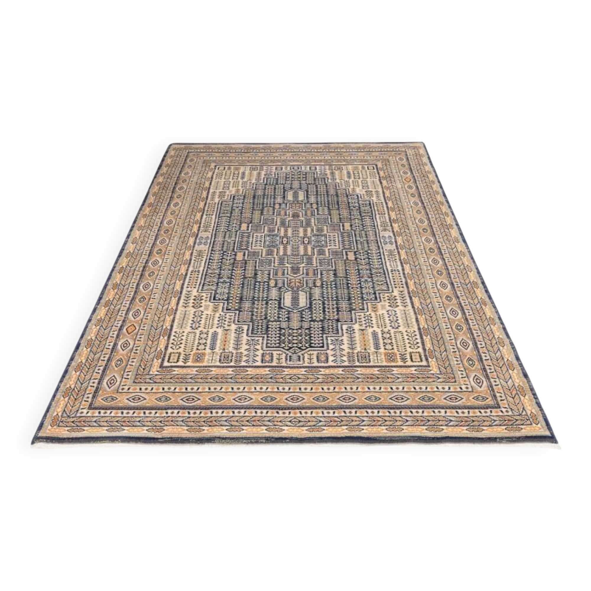 Antique black Persian carpet RAMI