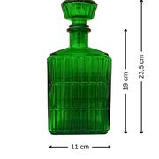 Midcentury Italian Green Glass Caraf/Bottle with Stopper, 1960s.
