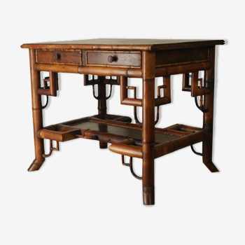 Bureau en bambou  ancien style colonial