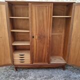 3-door walnut wardrobe