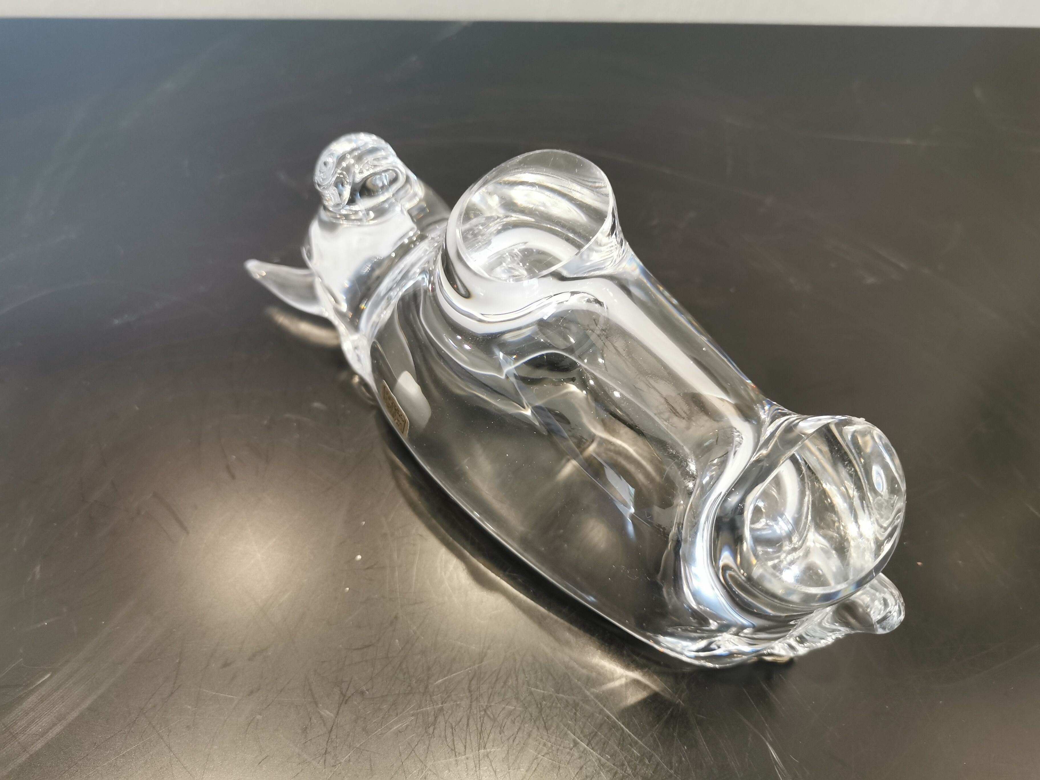 empty pocket/animal ashtray in Vannes crystal: Taurus