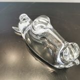 empty pocket/animal ashtray in Vannes crystal: Taurus