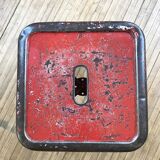 Tolix red metal industrial tab