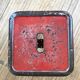 Tolix red metal industrial tab