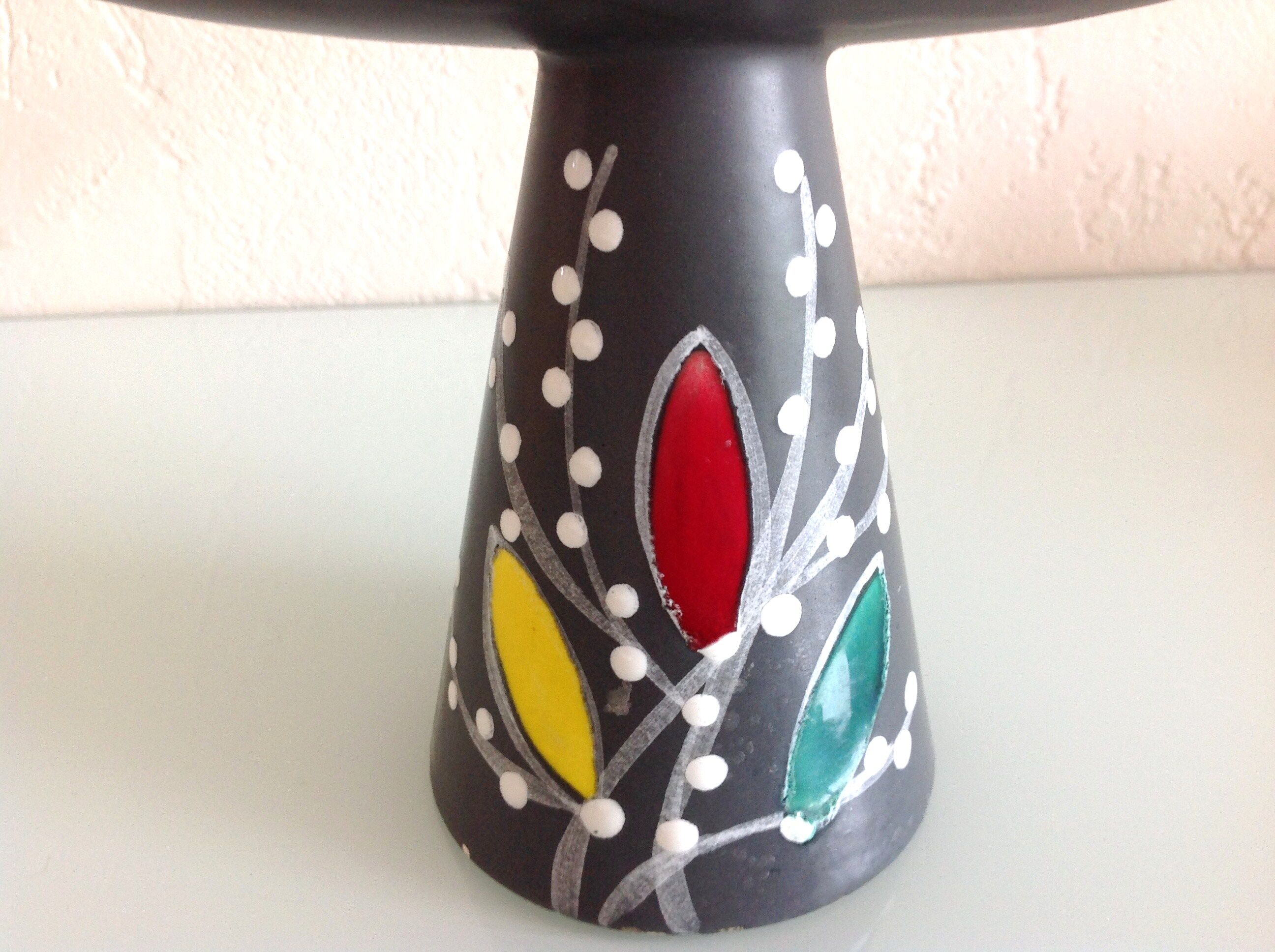 Chandelier in anthracite cermal style Scandinavian / vintage 50-60s