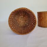 Set of 2 rattan pot covers