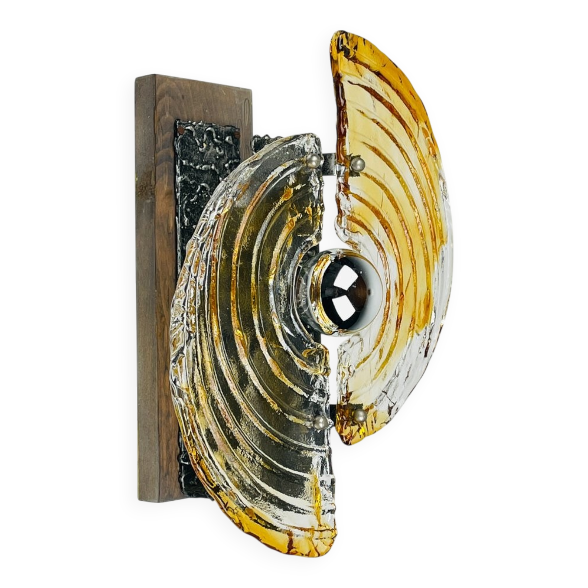 Vintage Brutalist wall light, Italy, 1970s