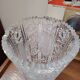 Vintage geometric cut crystal vase - 1970