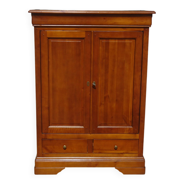 Petite armoire bibliothèque en merisier style Louis Philippe