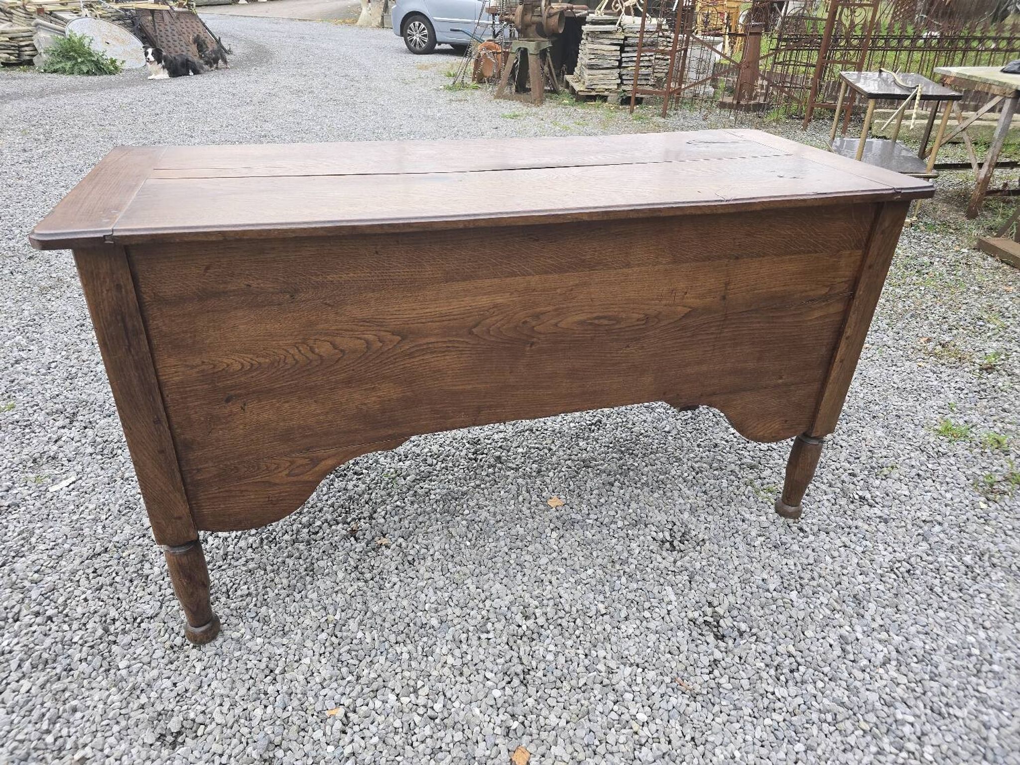 Antique chest, oak kneading trough