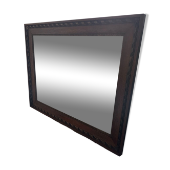 Carved beveled mirror