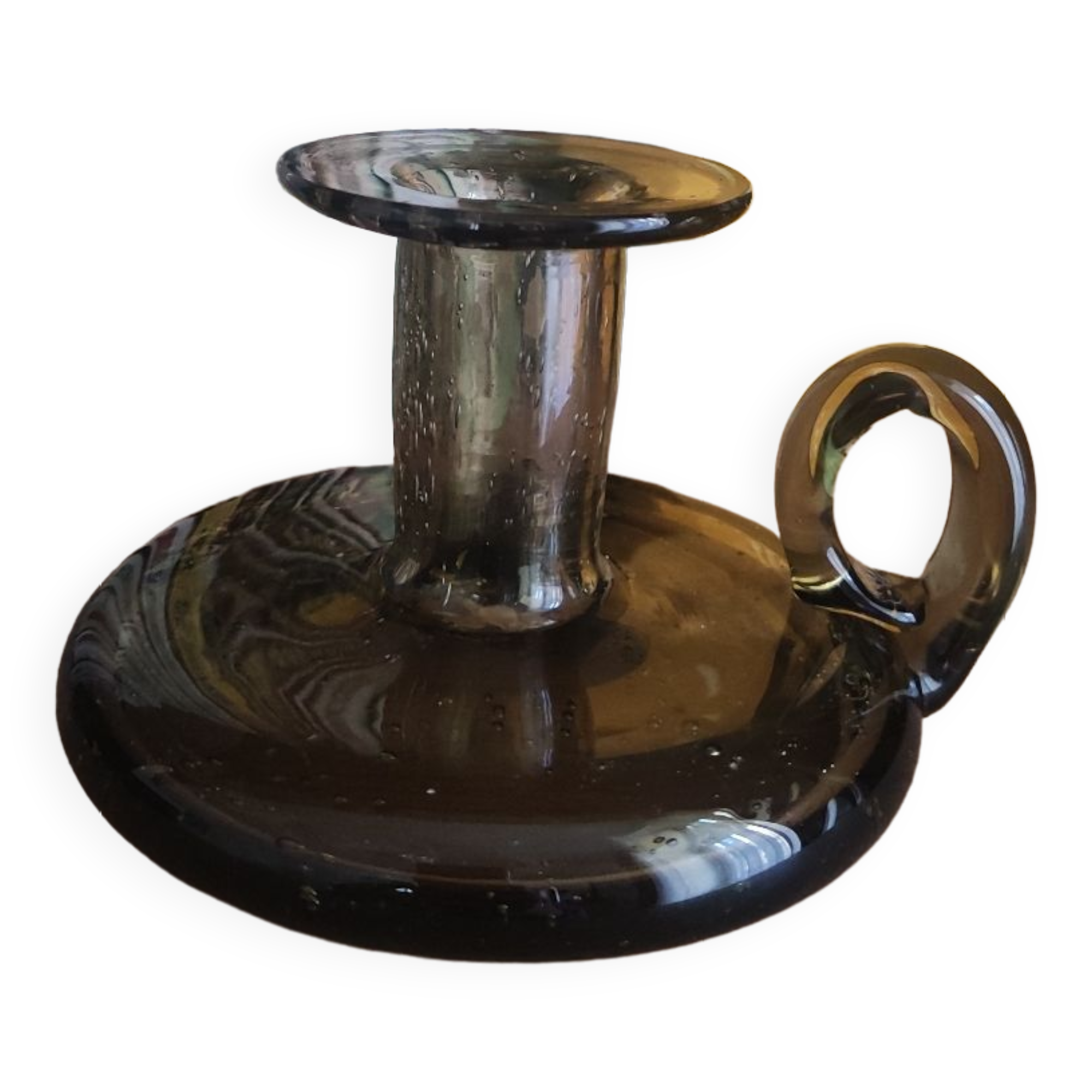 Glass paste candle holder