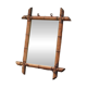 Wooden bamboo imitation mirror, antique mirror, hanging mirror, interior decor