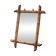 Wooden bamboo imitation mirror, antique mirror, hanging mirror, interior decor