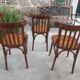6 bistro chairs, pattern on the seat