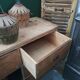 Old piece of trade furniture with chestnut drawer