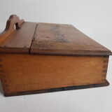 Boite à cirage en bois vintage