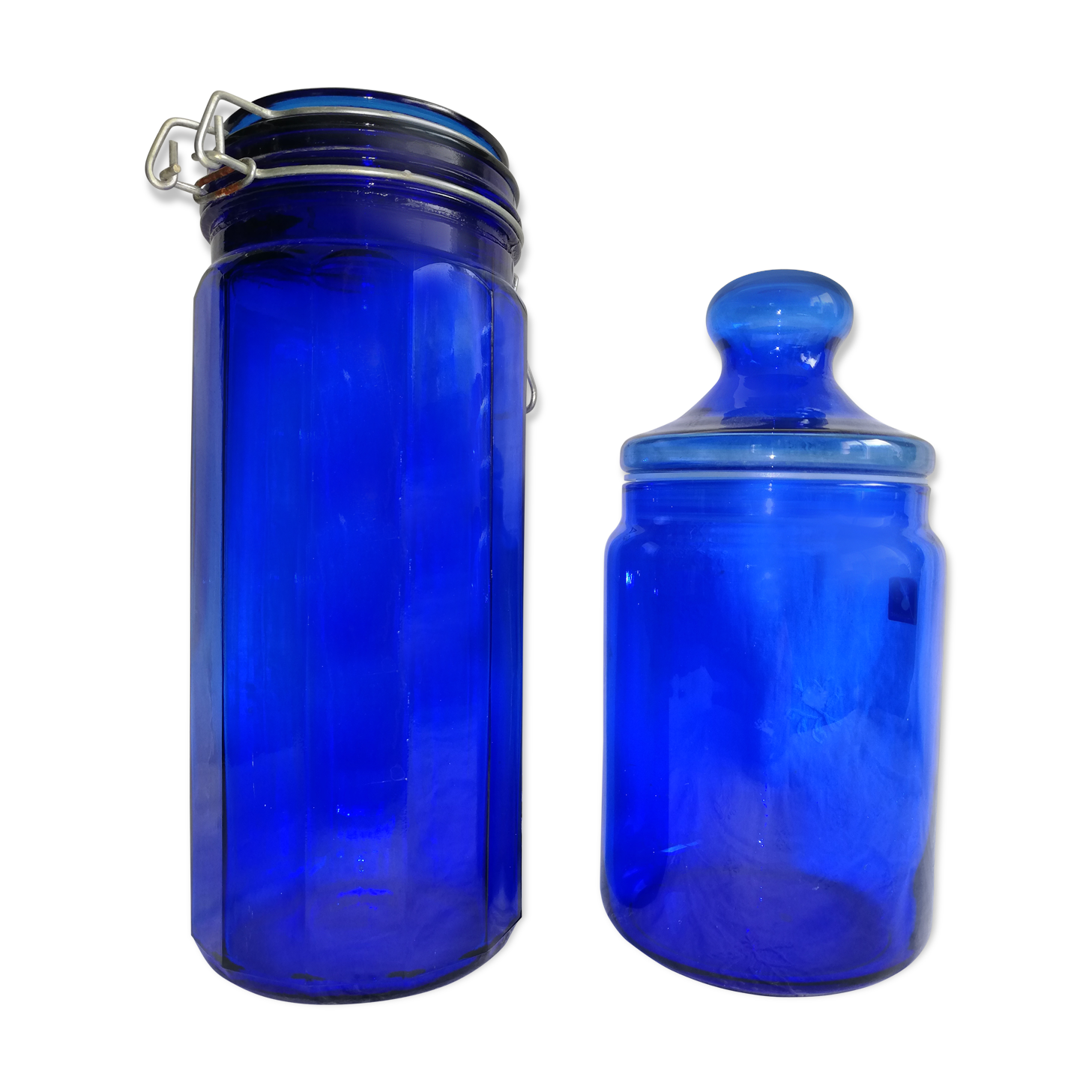 Old blue jars