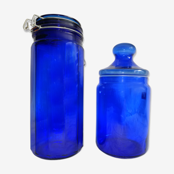 Old blue jars
