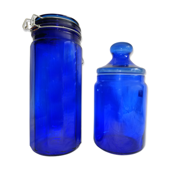 Old blue jars