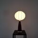Mid-century modern table lamp with cotton shade Carl Fagerlund Orrefors Sweden