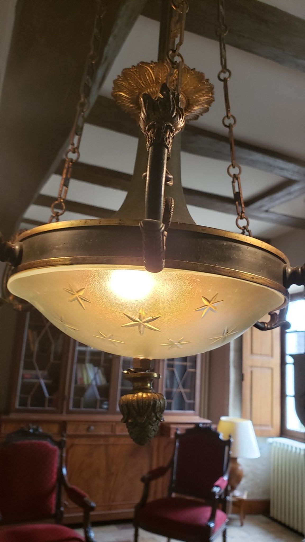 Lustre style empire 6 feux