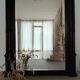 Large antique 19th-century mirror in carved wood - Haussmannian style.