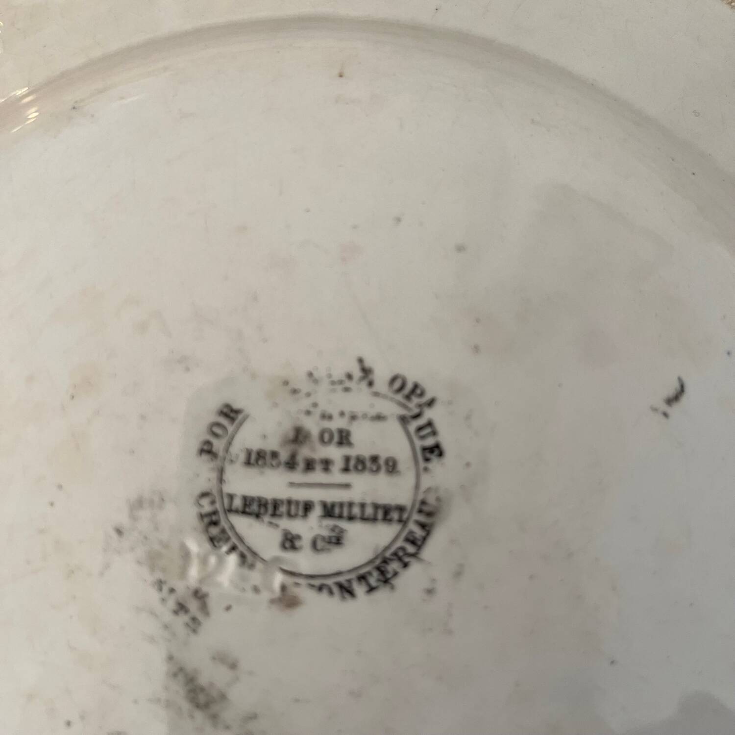 Duo of Creil & Montereau plates, 19th century.