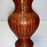 Antique Shanghai vase woven rattan bamboo ceramic People's Republic of China