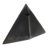 Soliflore vase in black ceramic pyramid or manta ray design