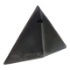 Soliflore vase in black ceramic pyramid or manta ray design