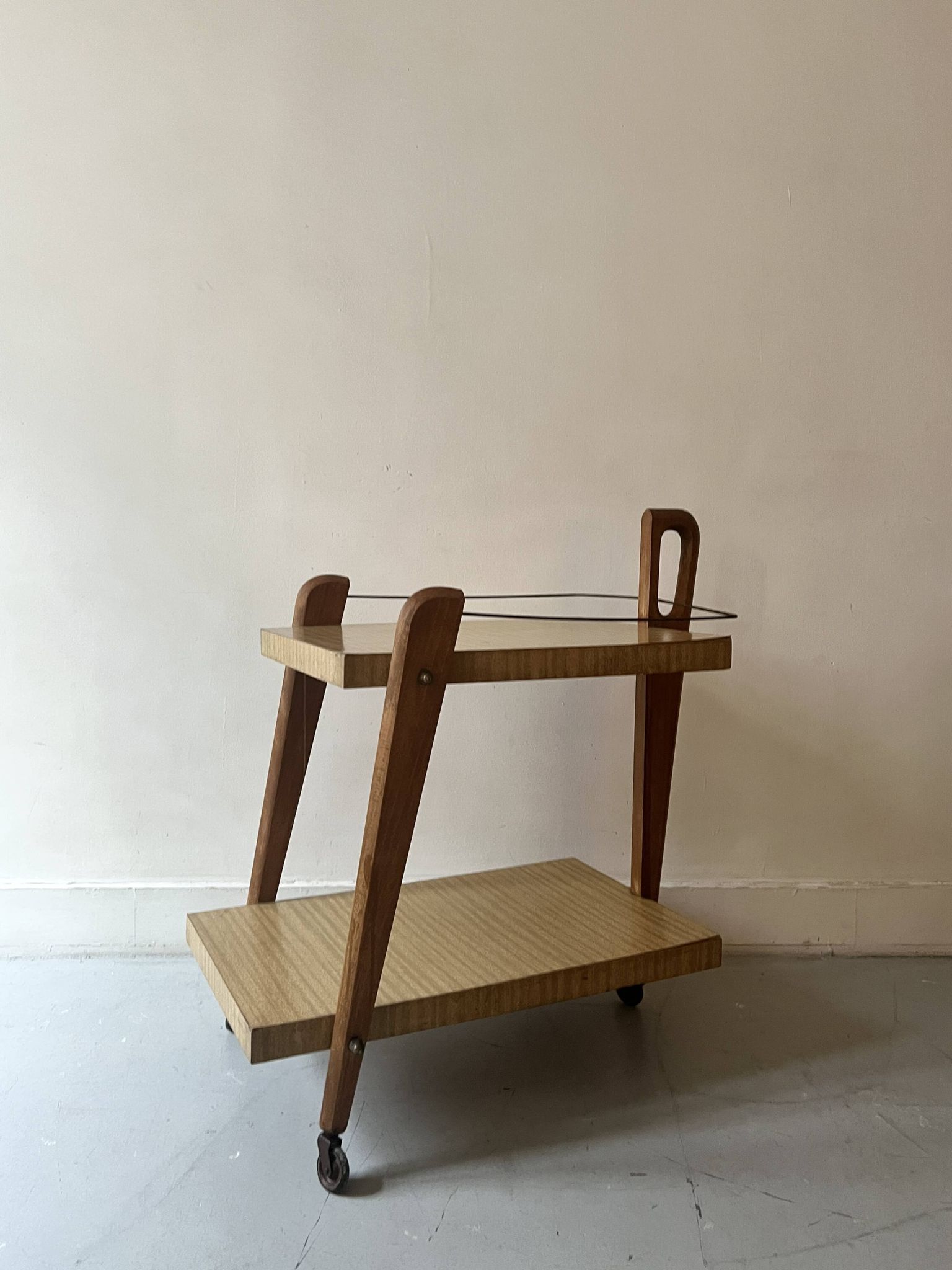 Desserte de bar en bois, France design 1950