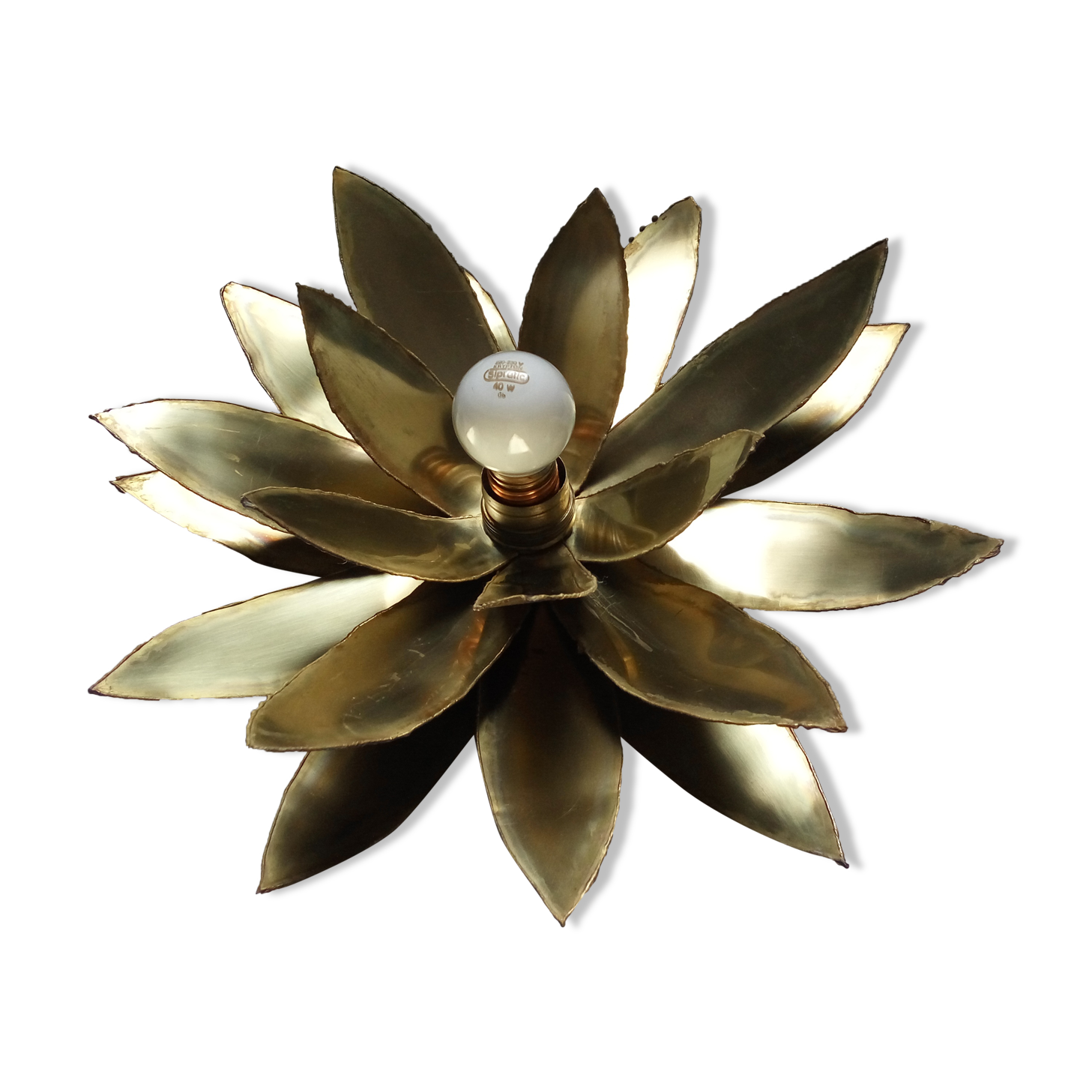 Vintage lotus flower wall lamp