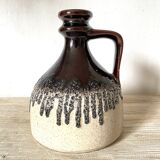 Vase en céramique Fat Lava west germany années 70