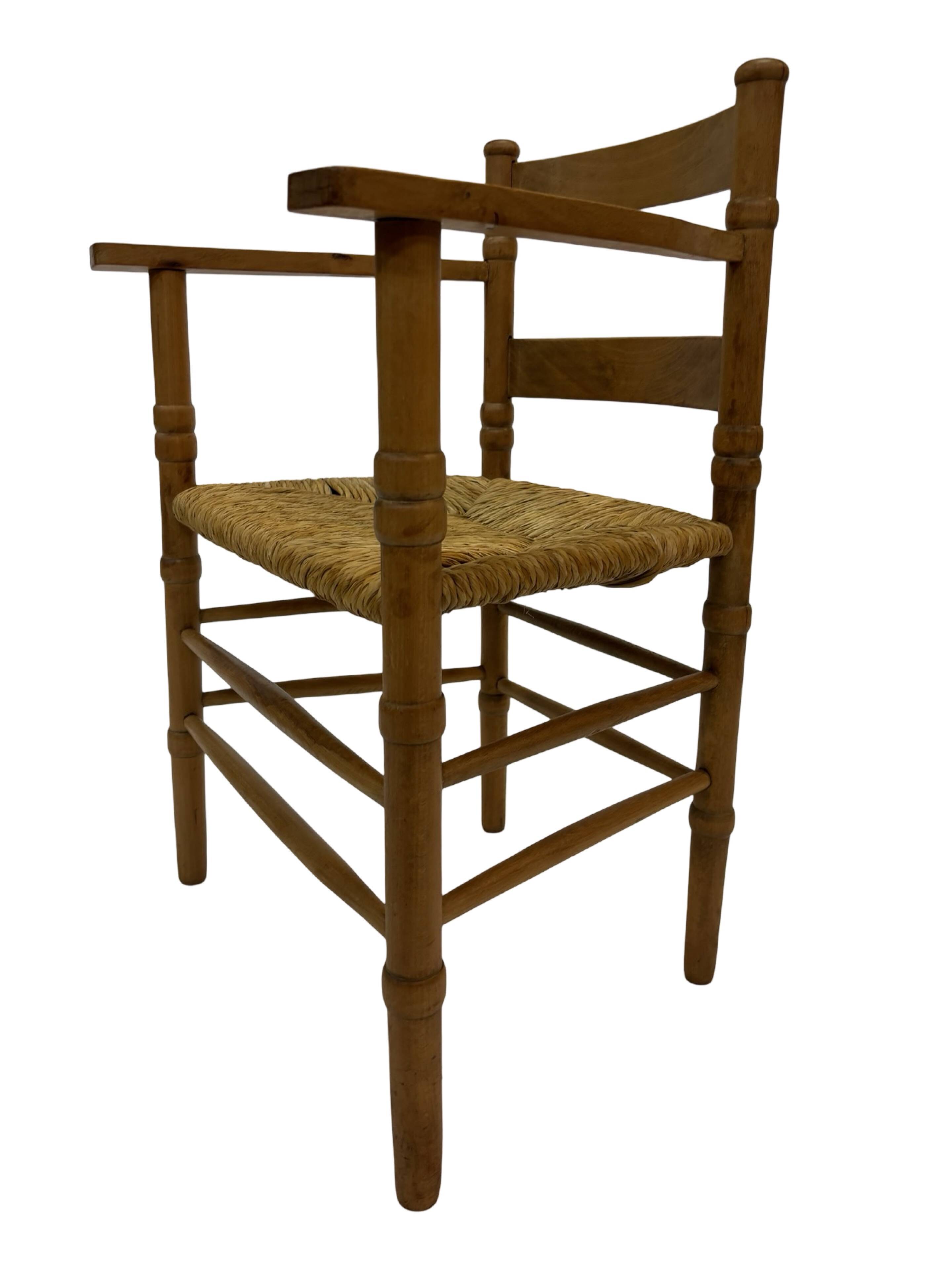 Art Deco chair minimalist oak wicker minimalist design