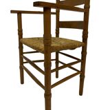 Art Deco chair minimalist oak wicker minimalist design