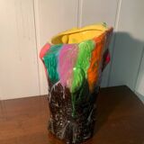 Multicolored Trunk Vase Vallauris Circa 1960 Vintage