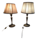 Paire de lampes style art deco en métal argenté