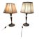 Paire de lampes style art deco en métal argenté