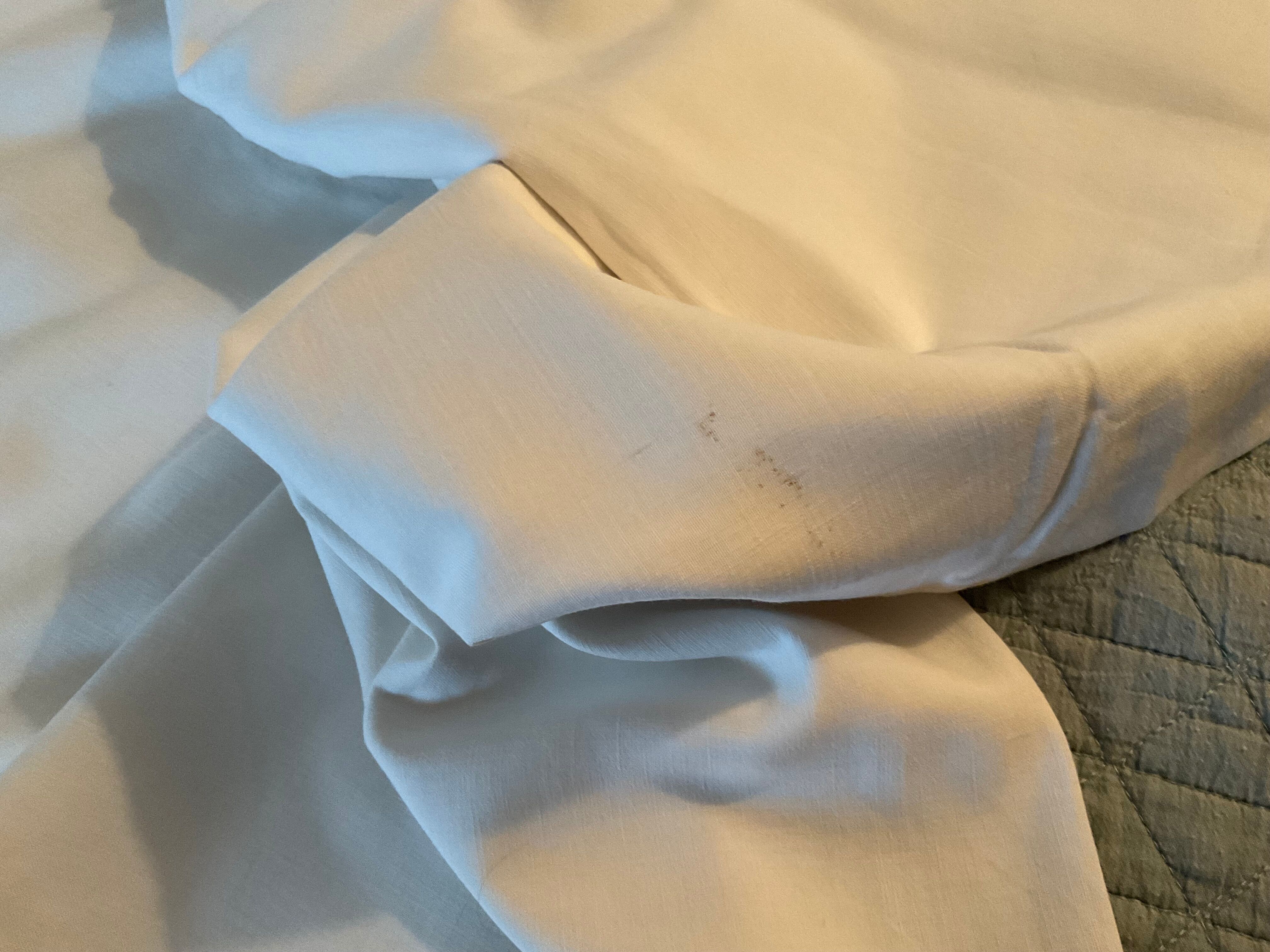 Antique sheet embroidered in fine linen