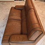 Three-seater leather sofa