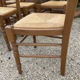 Série de 6 chaises rustiques
