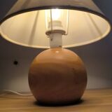 Solid walnut ball table lamp 1970