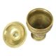 Old Brass Cup Goblet with Lid Mythical Figure 14cm