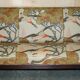 Three-seater canapé George Smith Norris restored in Mulberry linen.