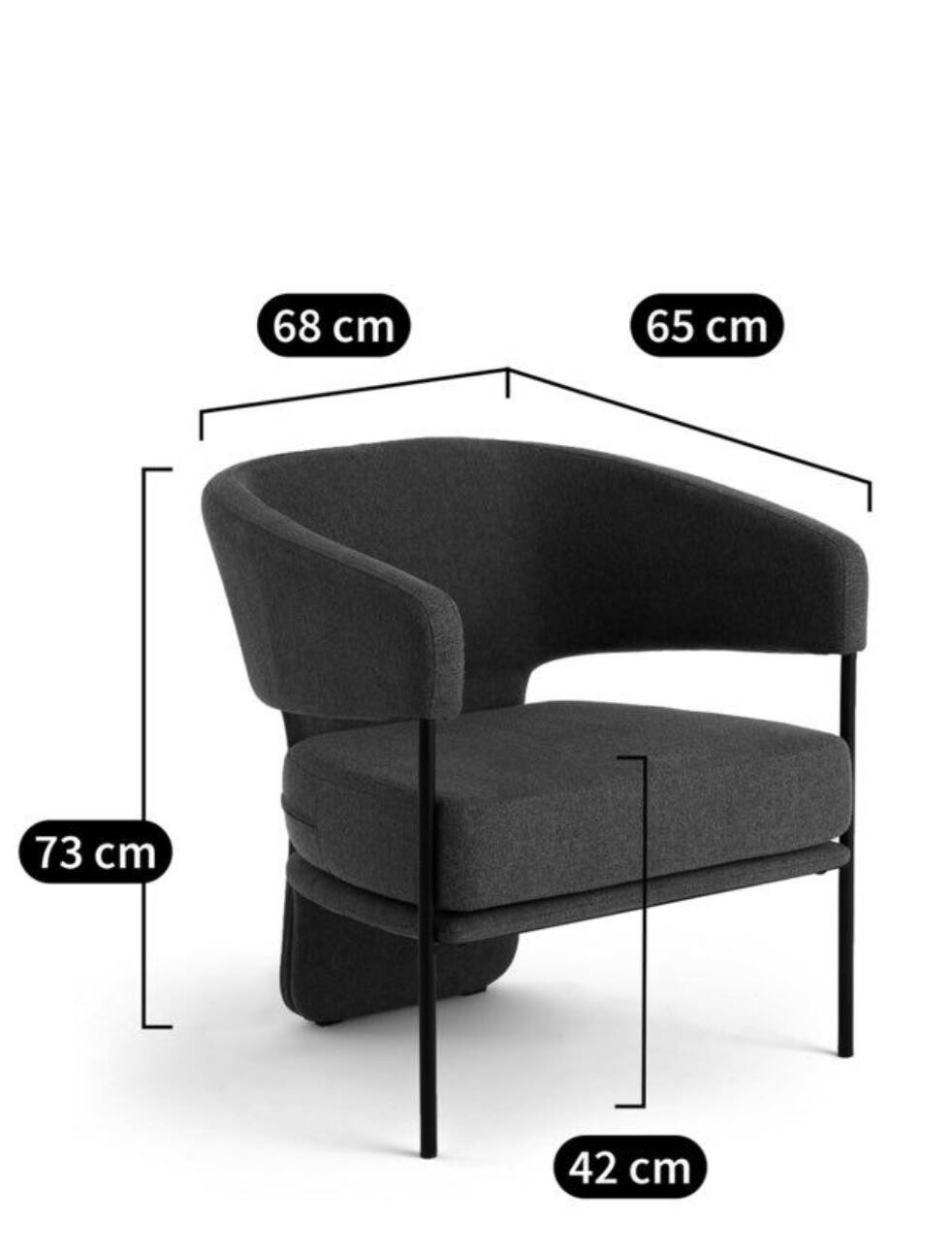 Palazzo fabric armchair